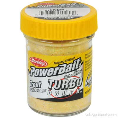 Berkley PowerBait Turbo Dough 1.75 oz Glitter Trout Floating Bait, Chartreuse 553145272